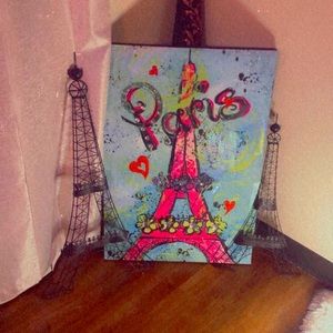 Paris backdrop with Eiffel Towers